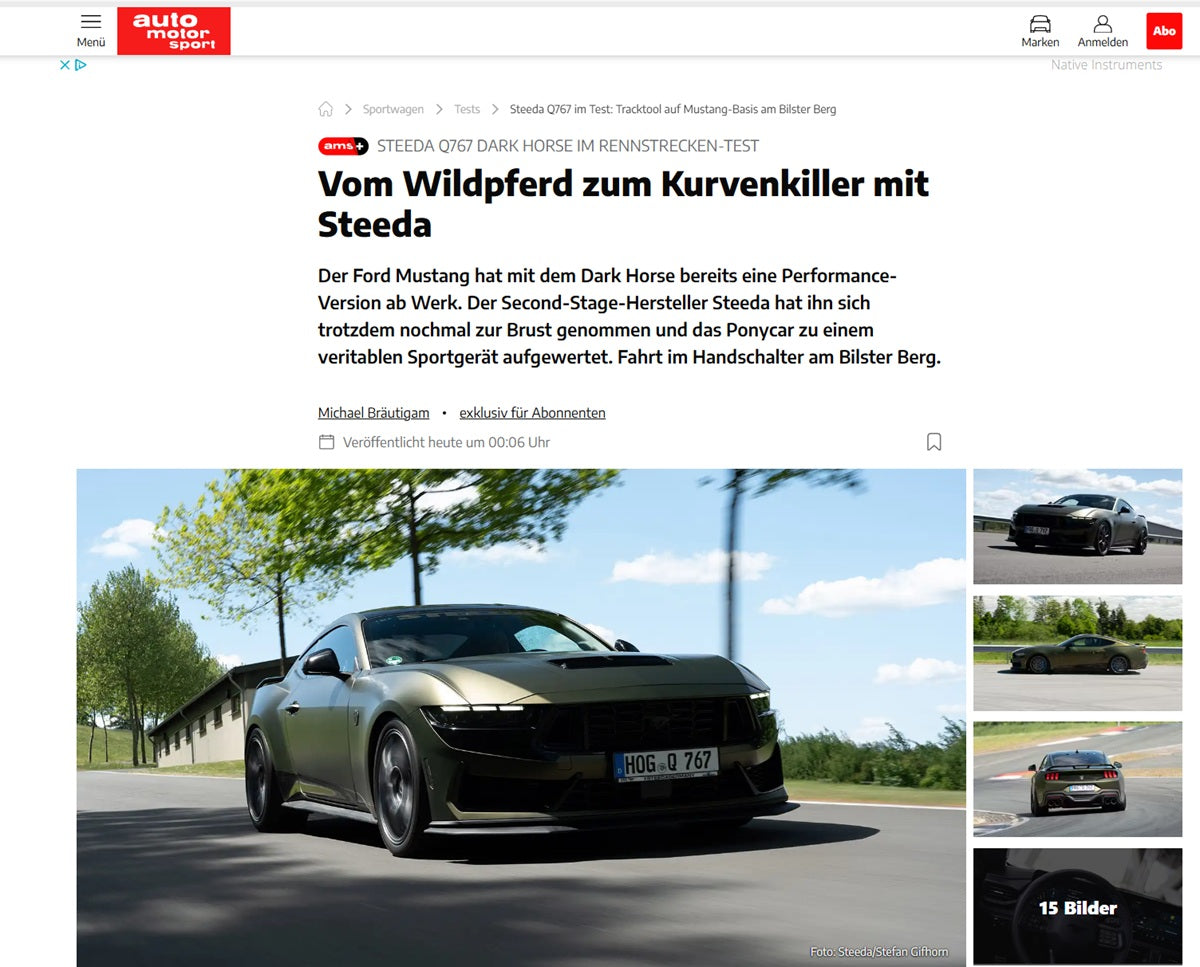 Auto und Motor Sport Q767 Dark Horse Review: "From Wild Horse to Curve killer with Steeda!"