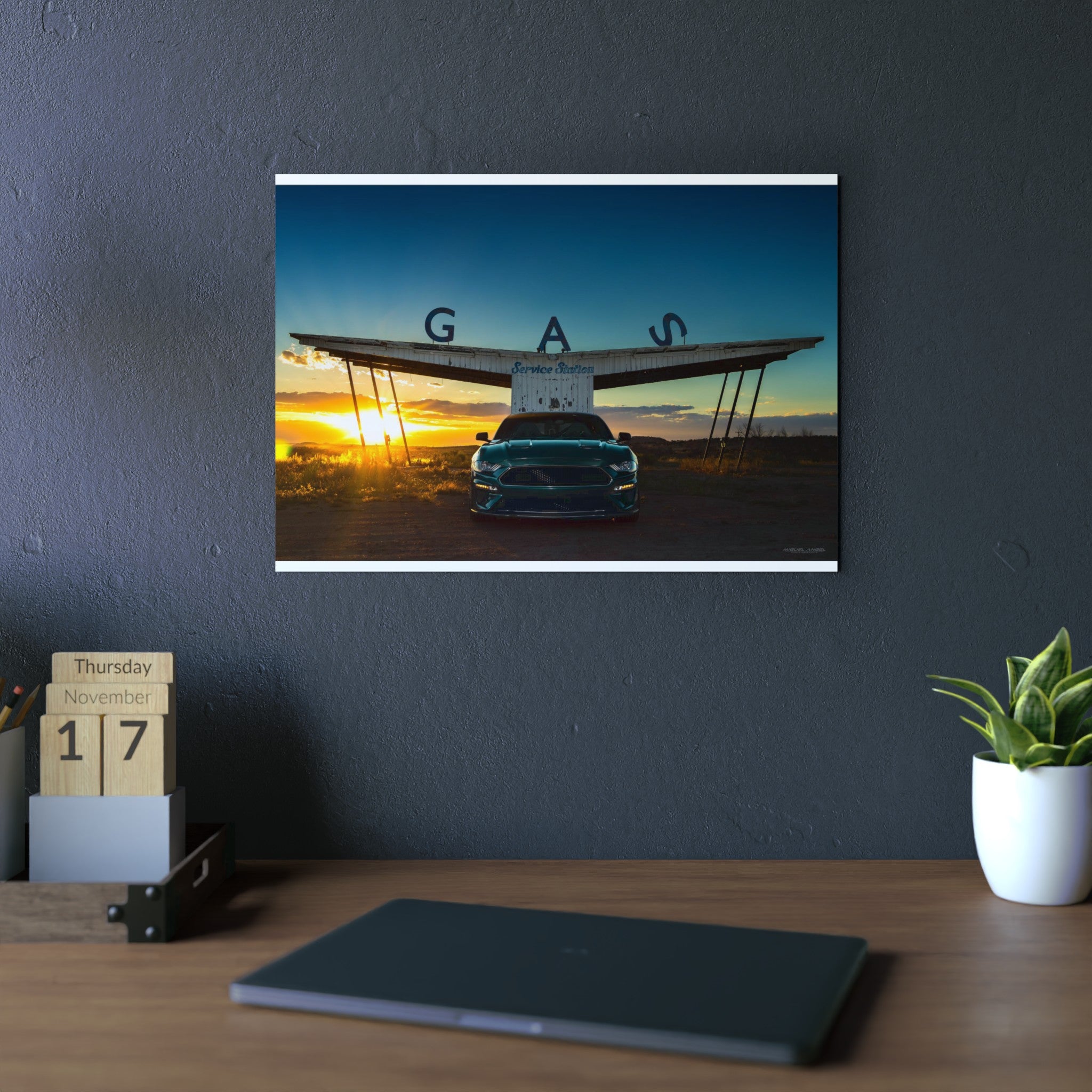 Steeda Steve McQueen Limited Edition Bullitt - "Desert Beauty" - Aluminium Composite Poster