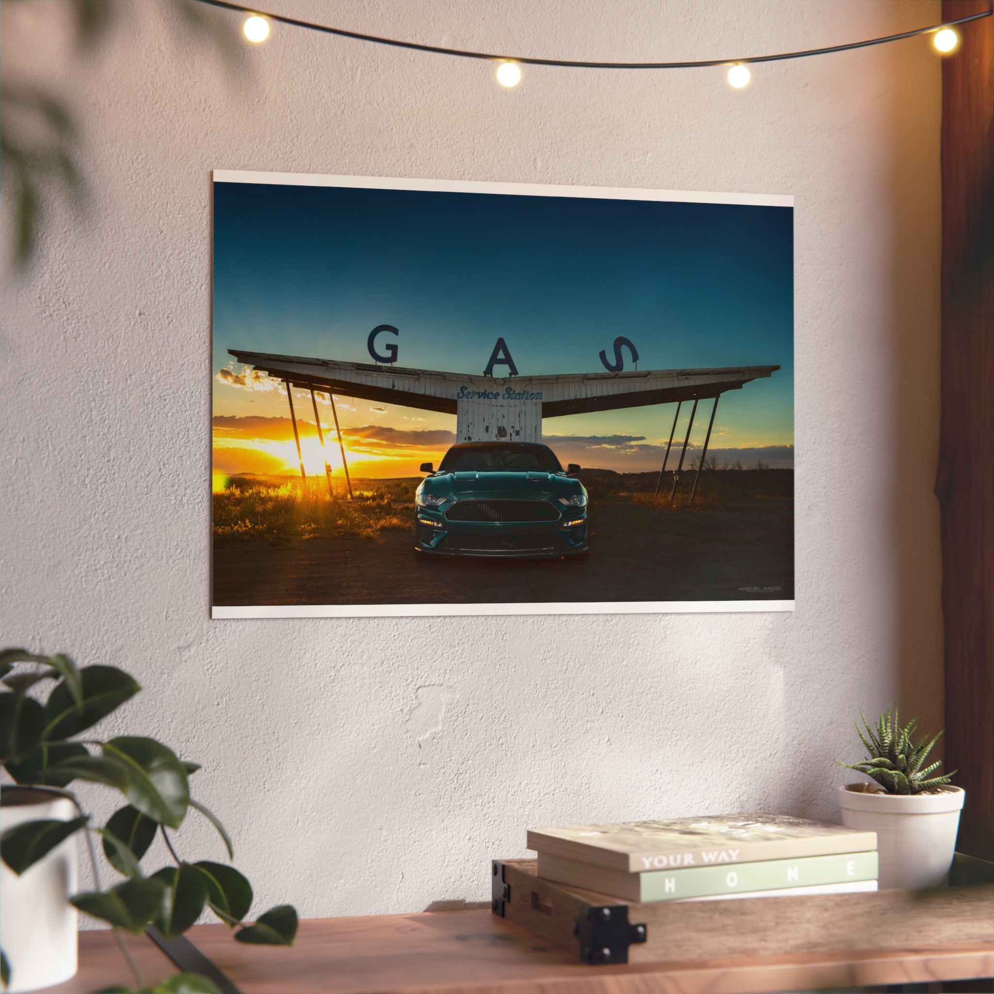 Steeda Steve McQueen Limited Edition Bullitt - "Desert Beauty" - Aluminium Composite Poster