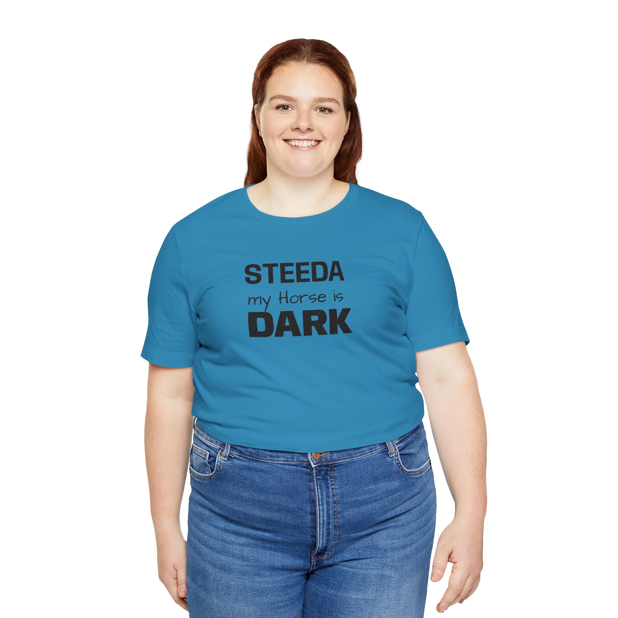 Steeda "My Horse Is Dark" — Dark Horse Mustang Embroidered Unisex T Shirt - Variety of Colours