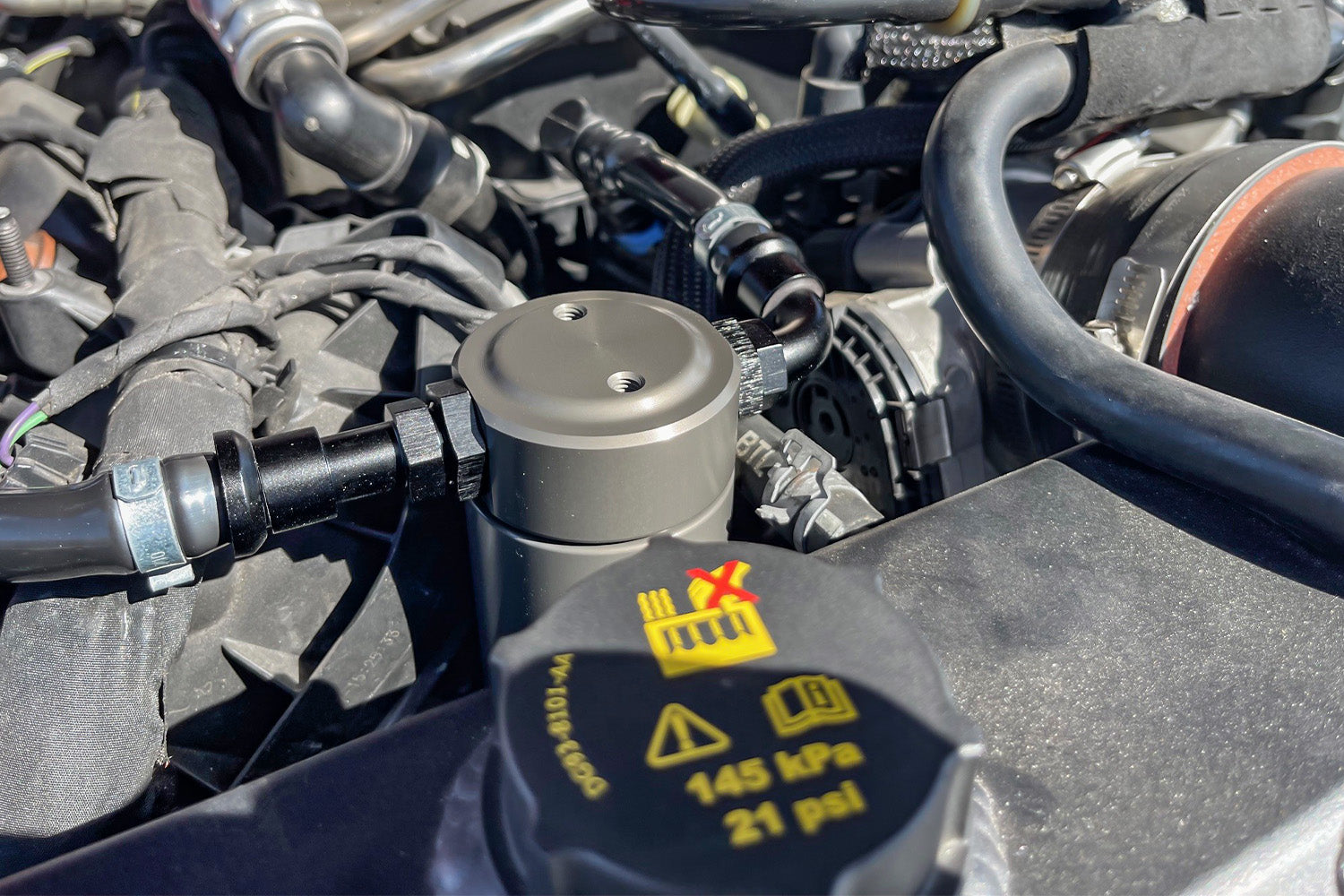 Steeda S550 Mustang Billet Oil Separator (GT)