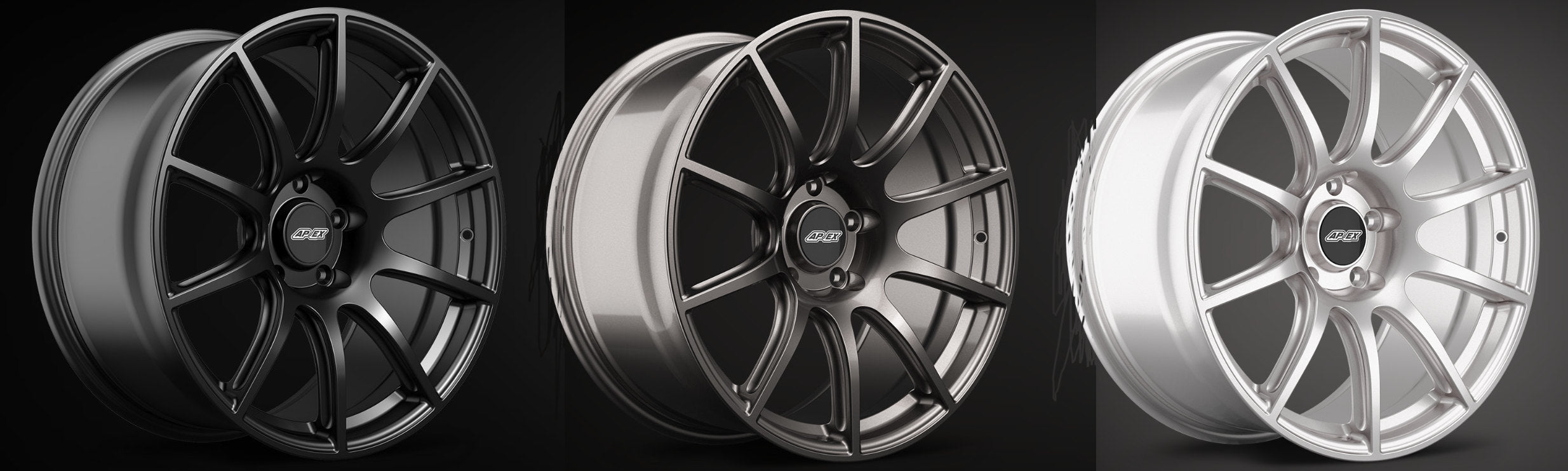 Apex Wheels - SM-10RS Lightweight Forged Wheels - 19" / 18"