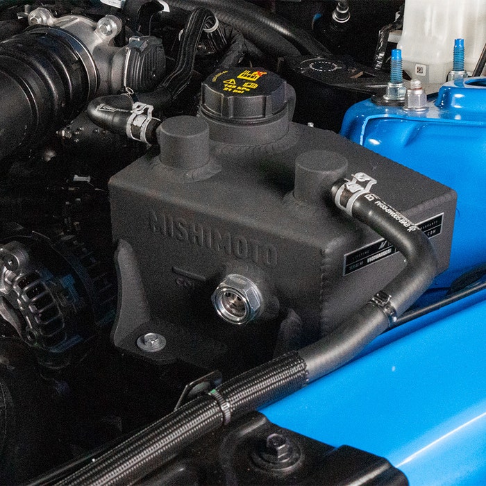 Mishimoto Mustang Aluminium Coolant Expansion Tank - Black 2024-2026+