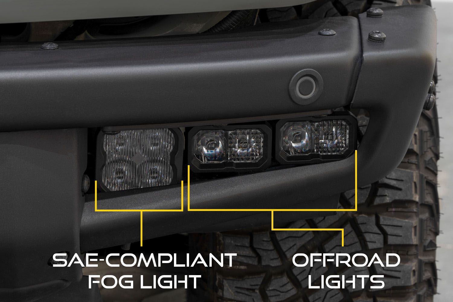 Diode Dynamics Bronco Stage Series Fog Pocket Kit - White Sport (2021-2023)