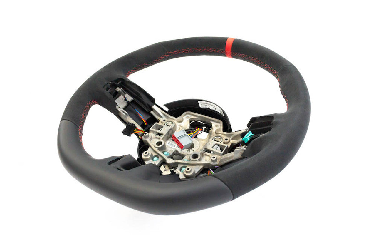 Ford Performance Mustang Alcantara Steering Wheel - Red Sightline (2015-2017)