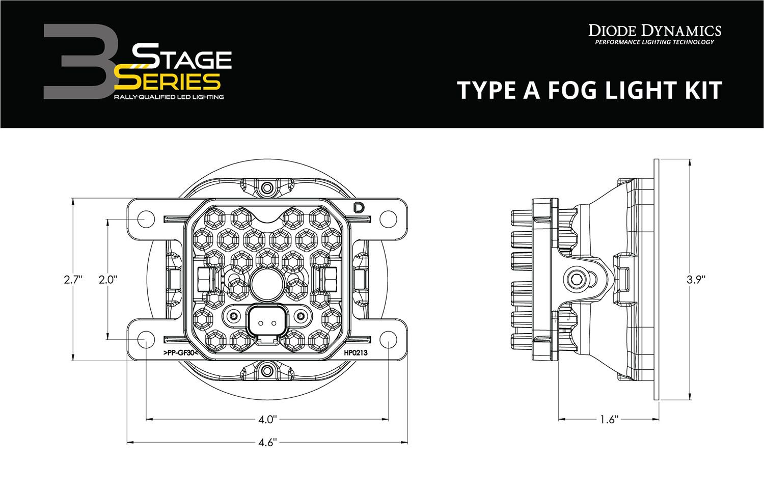 Diode Dynamics S3 Fog Light LED Upgrades for S550 Mustang