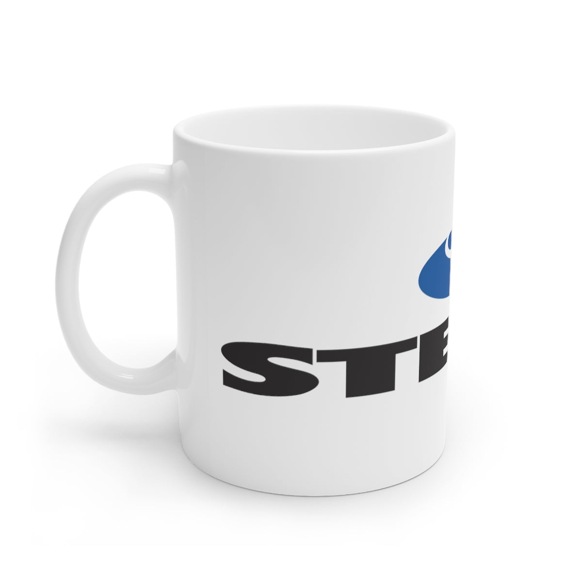 Steeda Logo White Ceramic Mug, 11oz and 15oz