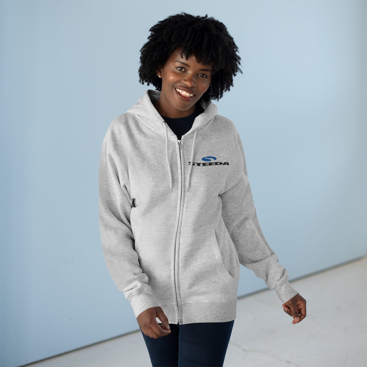 Mikina Steeda Logo Full Zip - 3 barvy - přední / zadní design