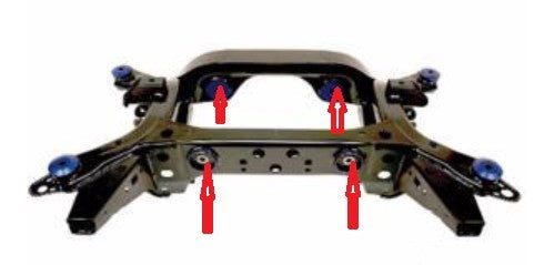 Buchas de substituição da montagem do diferencial Steeda S550 Mustang (2015-2022)