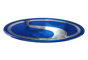 Decalcomania con logo emblema in gel blu Steeda Ford Focus