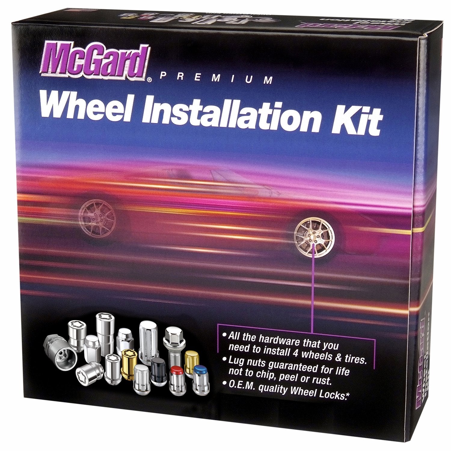 Kit di installazione dadi dadi ruota McGard S550 Mustang Spline - Inc Lock Nuts