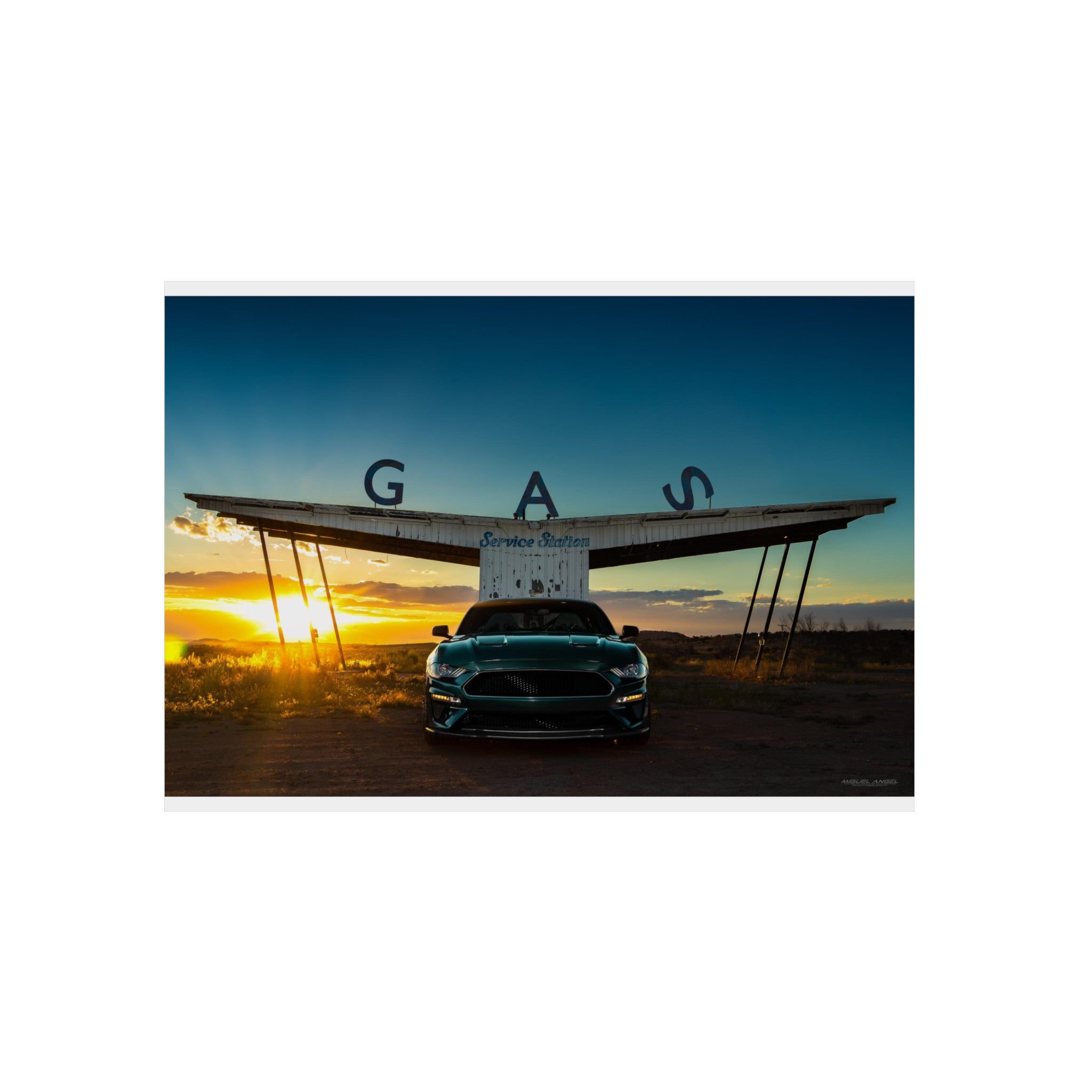 Steeda Steve McQueen Limited Edition Bullitt - "Desert Beauty" - Aluminium Composite Poster