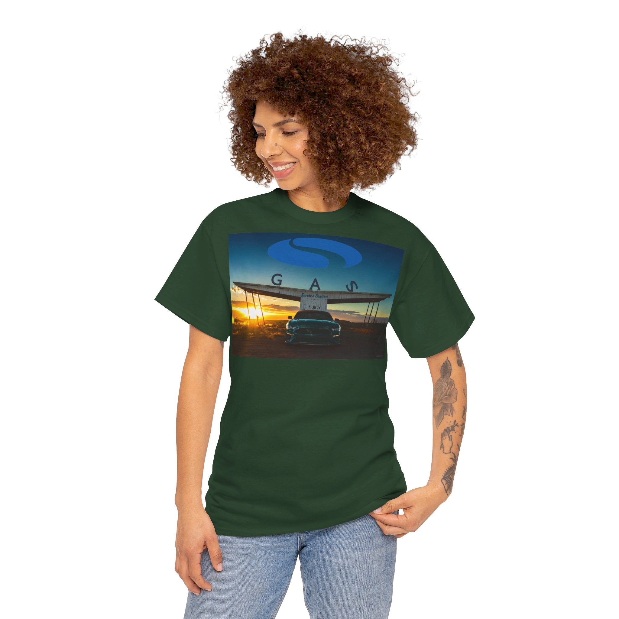 Steeda Steve McQueen Bullitt Green Cotton T Shirt