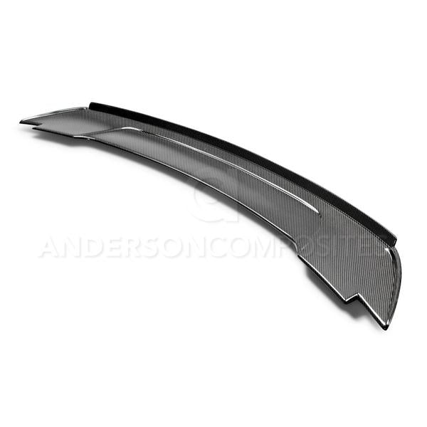 Anderson Composite 2015 - 2022 Mustang Carbon Fiber Track Pack Style Spoiler with Adjustable Wicker Bill