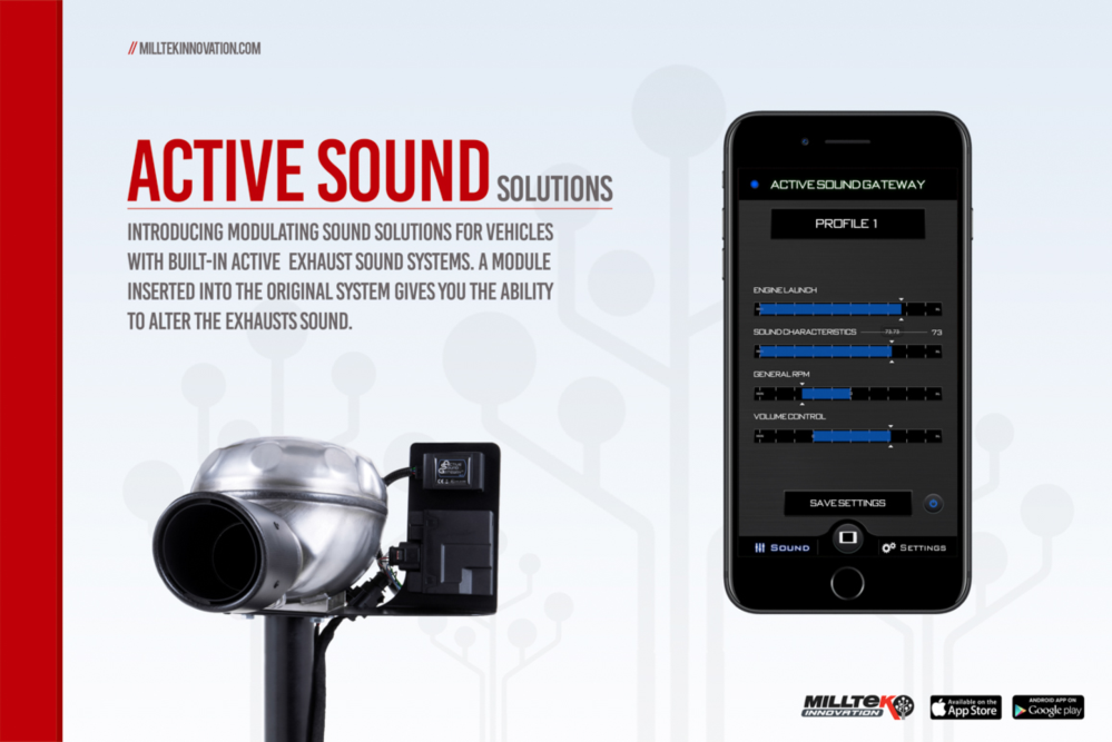 Milltek Active Sound Control pro Ford Ranger