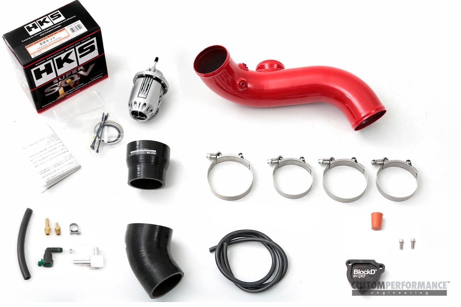 Mustang CP-E Ecoboost Tubo rígido do intercooler do lado frio "Exhale" com kit HKS BOV