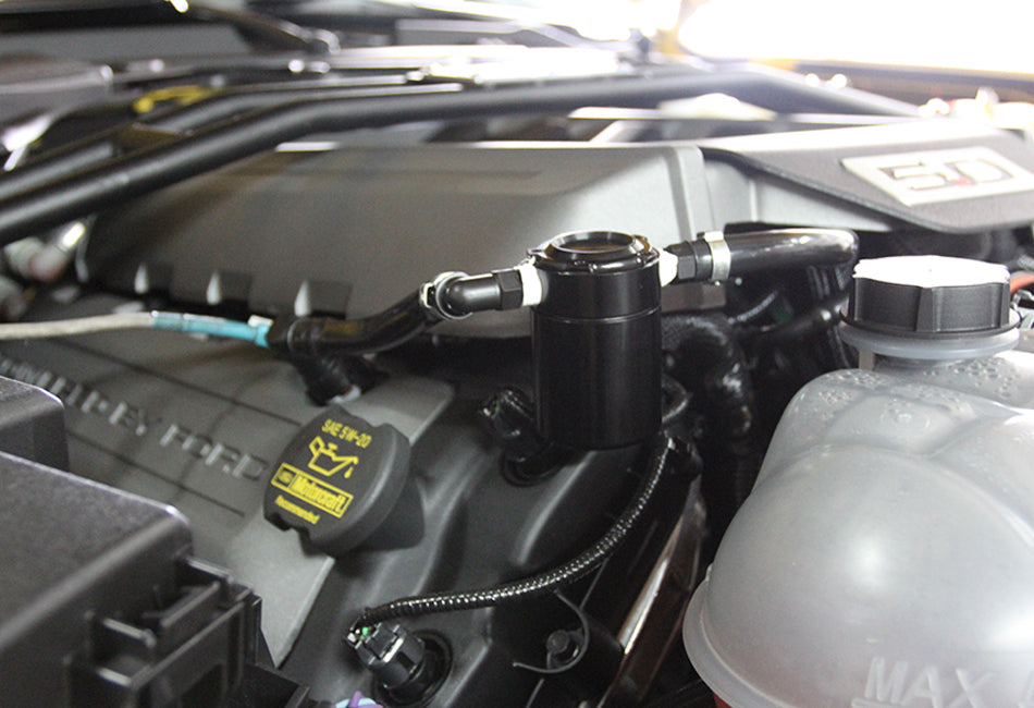 Steeda S550 Mustang Black Séparateur d'huile à billettes (GT)
