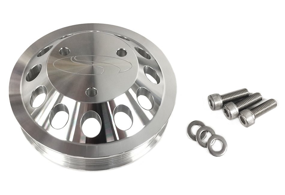 Steeda S550 Coyote / Voodoo V8 Mustang Billet 3 Bolt Water Pump Pulley