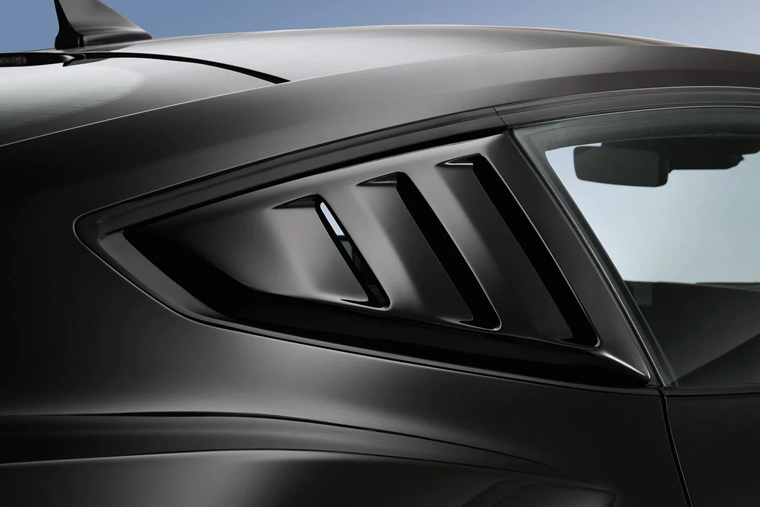 Ford Gloss Black Rear Window Louvres for 2024+ Mustang