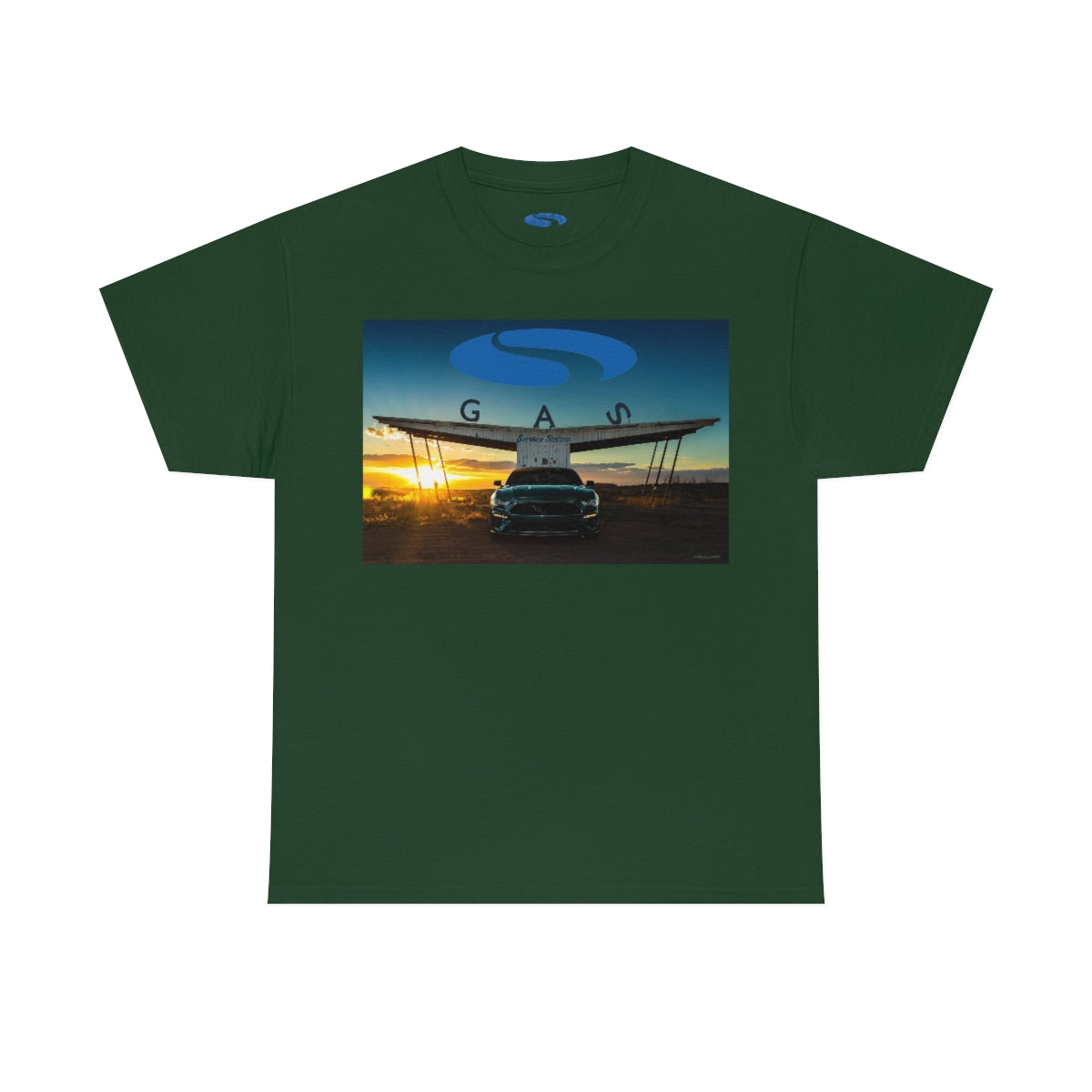 Zelené bavlněné tričko Steeda Steve McQueen Bullitt