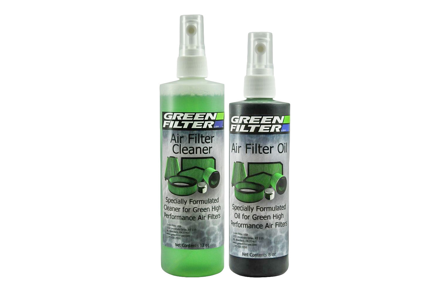 Zelená sada čističe filtrů a syntetického oleje – zelená