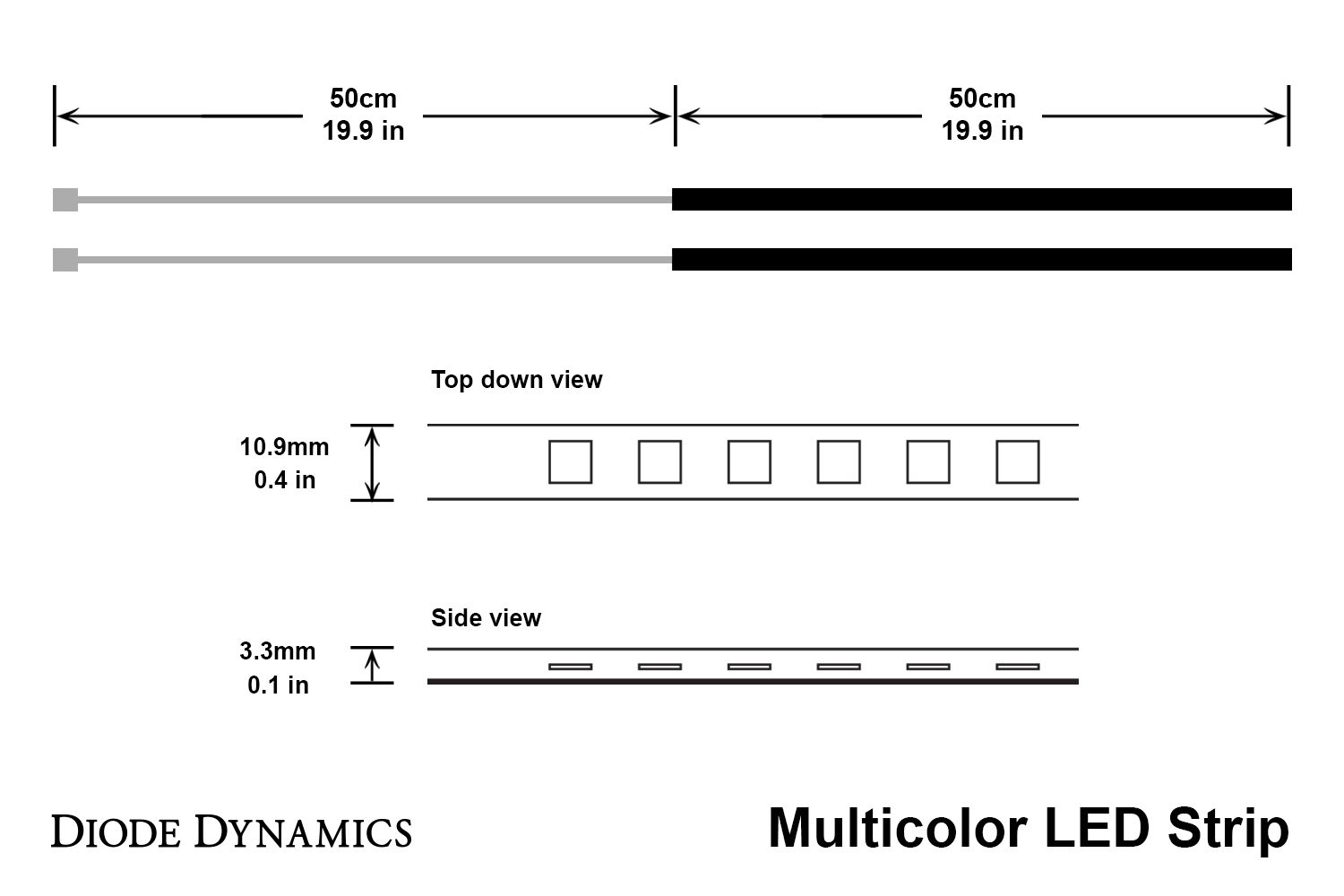 Diode Dynamics Kit de brilho LED multicor RGBW