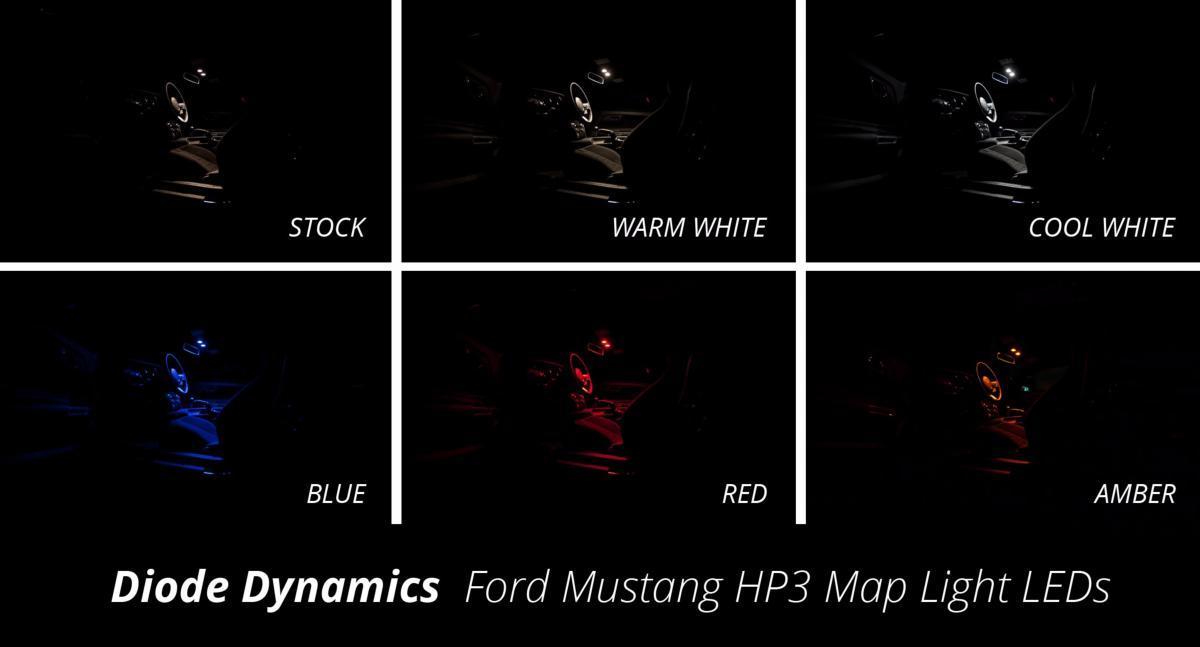Diode Dynamics Kit de conversion LED intérieur S550 Mustang 2015-17
