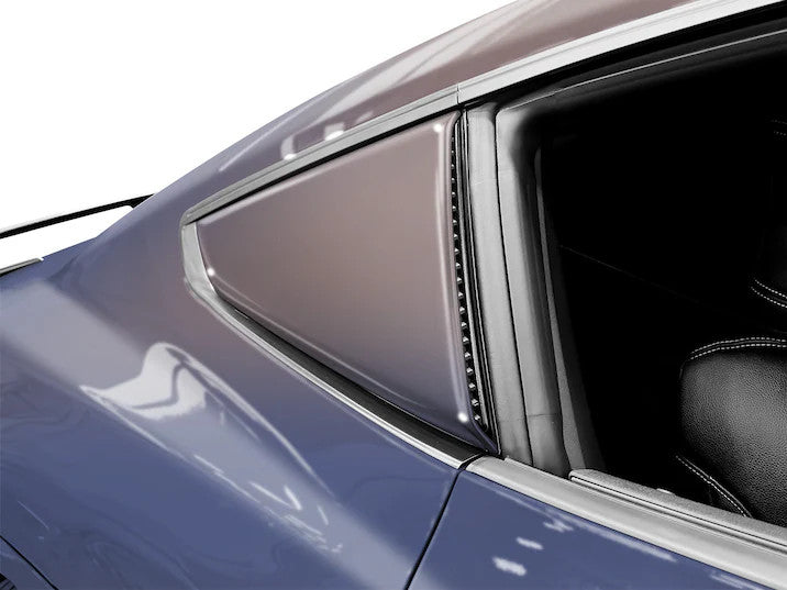 Ford "Blue Ember" Rear Window Louvres / Scoops for 2024+ Mustang Dark Horse