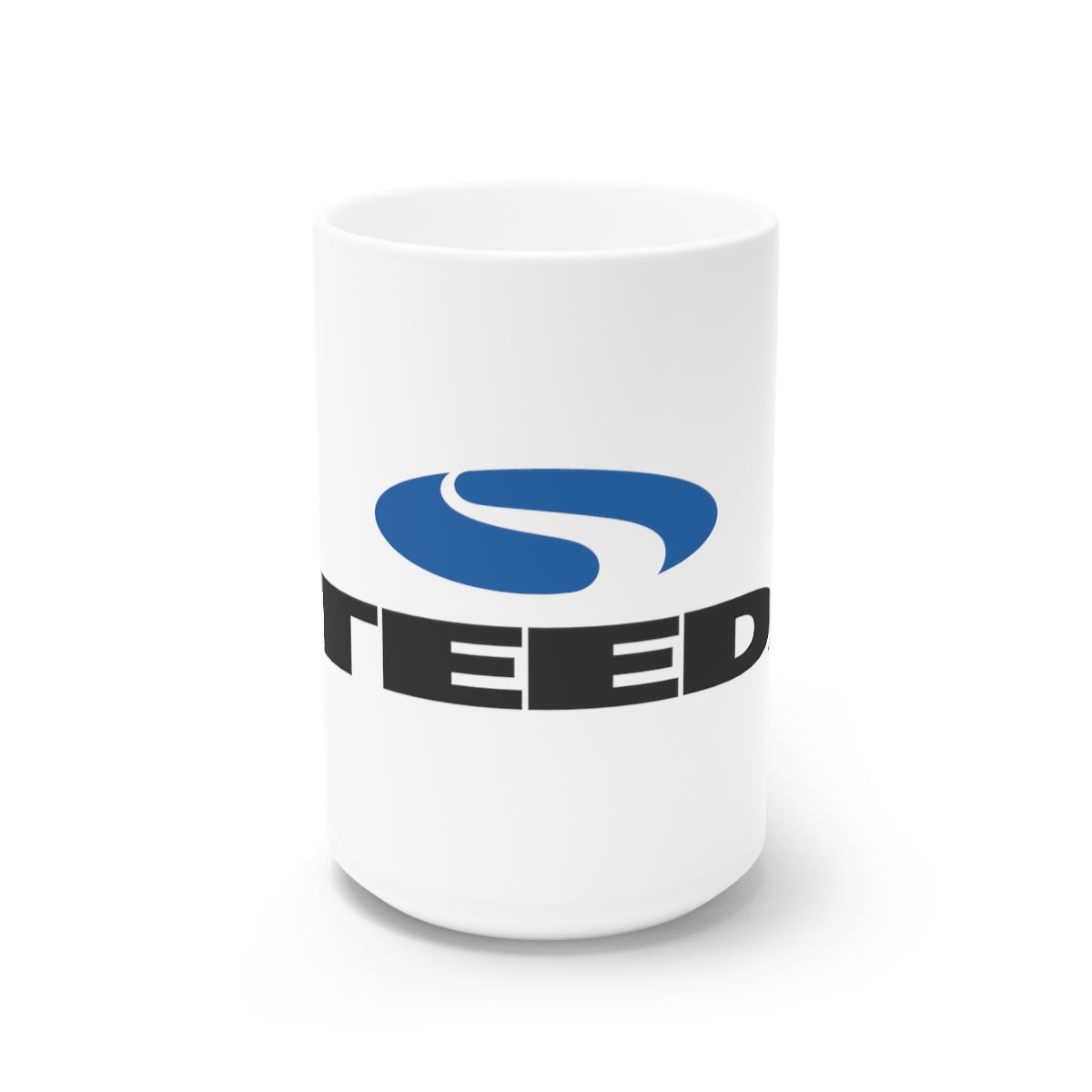 Steeda Logo Taza de cerámica blanca, 11 oz y 15 oz