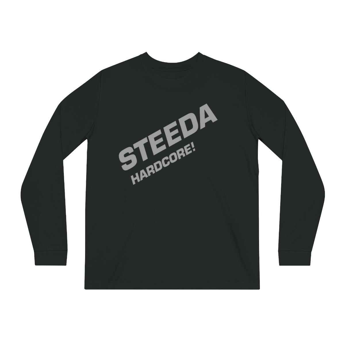 Steeda Unisex "Hardcore!" Long Sleeve T Shirt - Black / Navy