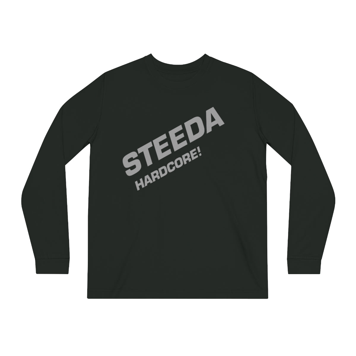 Steeda Unissex "Hardcore!" Camiseta de manga comprida - Preto / Marinho