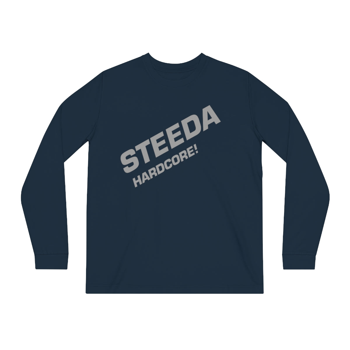 Steeda Unisex "Hardcore!" Camiseta de manga larga - Negro / Azul marino